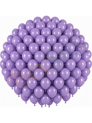 BeySüS Lavanta Renk Lateks Retro Balon (30 cm) - 100 Adet