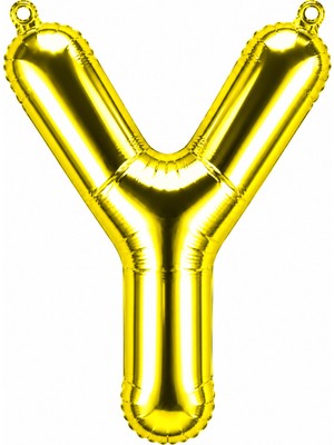 BeySüS Y Harfi Folyo Balon Altın Rengi (36 cm)