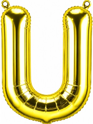 BeySüS U Harfi Folyo Balon Altın Rengi (76 cm)