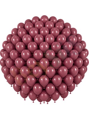 BeySüS Rosewood Renk Lateks Retro Balon (30 cm) - 100 Adet