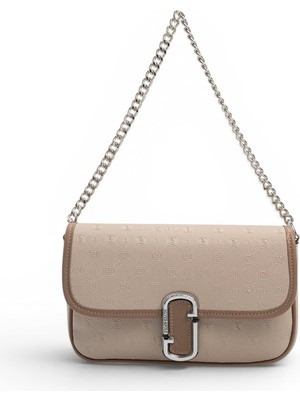 Silver Polo Bej - Latte Fashion Kadın Omuz Çantası SP1171
