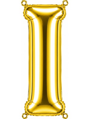 BeySüS I Harfi Folyo Balon Altın Rengi (76 Cm)
