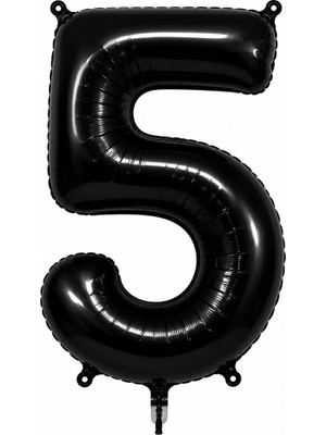 BeySüS 5 Rakam Folyo Balon Siyah Rengi (76 Cm)