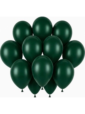 BeySüS Zümrüt Yeşil Renk Lateks Pastel Balon (30 Cm) - 12 Adet