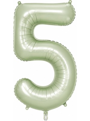 BeySüS 5 Rakam Folyo Balon Yeşil Rengi (76 Cm)