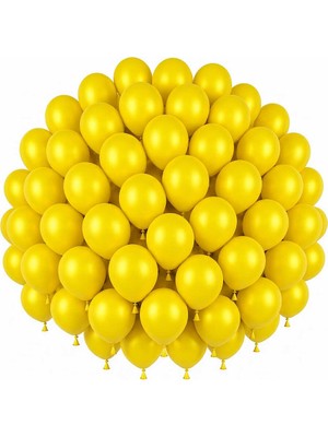 BeySüS Sarı Renk Lateks Pastel Balon (30 Cm) - 50 Adet