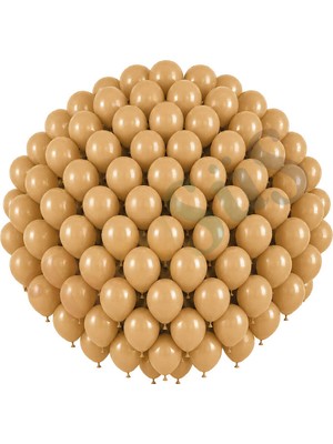 BeySüS Çöl Kumu Renk Lateks Retro Balon (30 Cm) - 100 Adet