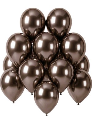 BeySüS Truffle Renk Lateks Krom Balon (30 Cm) - 12 Adet