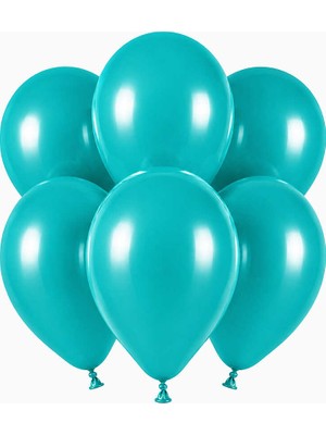 BeySüS Turkuaz Renk Lateks Pastel Balon (30 Cm) - 6 Adet