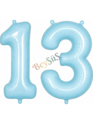 BeySüS 13 Rakam Folyo Balon Mavi Rengi (76 Cm)
