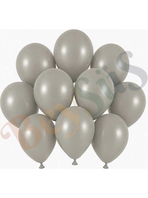 BeySüS Taş Renk Lateks Retro Balon (13 cm) - 10 Adet