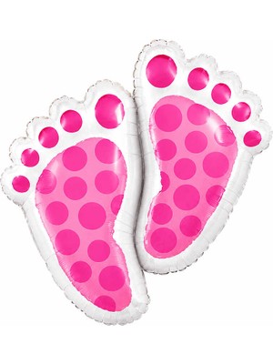 BeySüS Baby Ayak Izi Pembe Folyo Balon