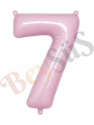 BeySüS 7 Rakam Folyo Balon Pembe Rengi (76 Cm)