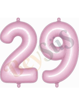 BeySüS 29 Rakam Folyo Balon pembe Rengi (76 cm)