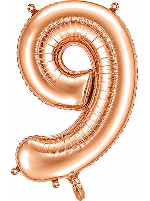 BeySüS 9 Rakam Folyo Balon Rose Gold Rengi (76 Cm)