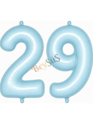 BeySüS 29 Rakam Folyo Balon Mavi Rengi (76 cm)