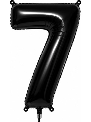 BeySüS 7 Rakam Folyo Balon Siyah Rengi (76 Cm)