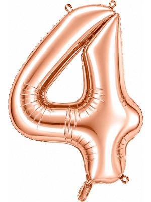 BeySüS 4 Rakam Folyo Balon Rose Gold Rengi (76 cm)