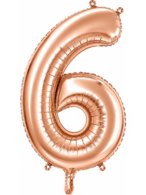 BeySüS 6 Rakam Folyo Balon Rose Gold Rengi (76 Cm)