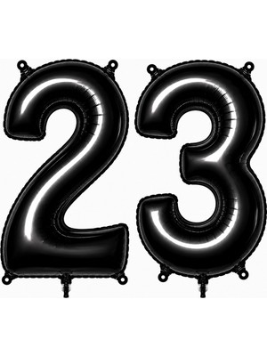 BeySüS 23 Rakam Folyo Balon Siyah Rengi (76 cm)