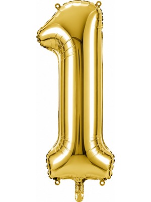 BeySüS 1 Rakam Folyo Balon Altın Rengi (76 Cm)