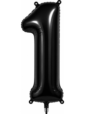 BeySüS 1 Rakam Folyo Balon Siyah Rengi (76 cm)
