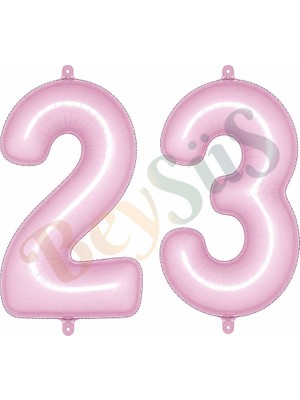 BeySüS 23 Rakam Folyo Balon Pembe Rengi (76 Cm)