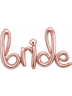BeySüS Bride El Yazısı Rose Gold Folyo Balon