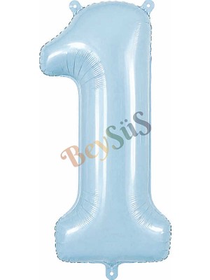 BeySüS 1 Rakam Folyo Balon Mavi Rengi (76 Cm)