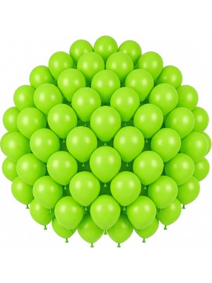 BeySüS Açık Yeşil Renk Lateks Pastel Balon (30 Cm) - 50 Adet
