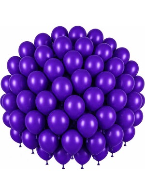 BeySüS Mor Renk Lateks Pastel Balon (30 cm) - 50 Adet