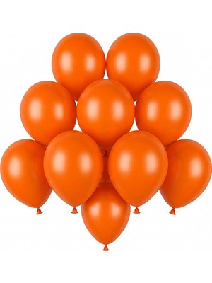 BeySüS Turuncu Renk Lateks Pastel Balon (13 Cm) - 10 Adet