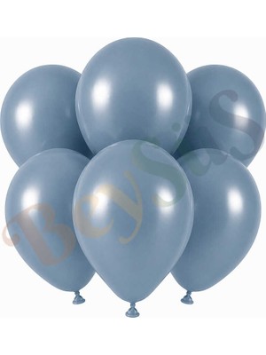 BeySüS Mavi Cam Renk Lateks Retro Balon (30 Cm) - 6 Adet