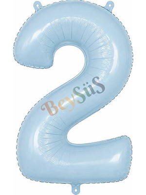 BeySüS 2 Rakam Folyo Balon Mavi Rengi (76 Cm)