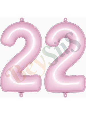 BeySüS 22 Rakam Folyo Balon Pembe Rengi (76 Cm)