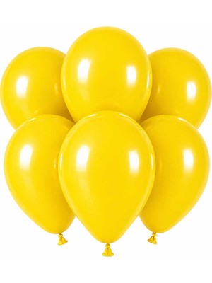 BeySüS Sarı Renk Lateks Pastel Balon (30 Cm) - 6 Adet