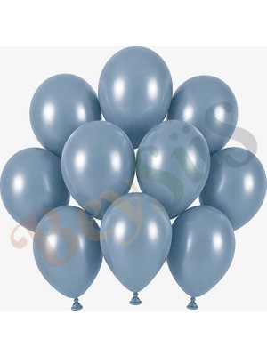 BeySüS Mavi Cam Renk Lateks Retro Balon (13 Cm) - 10 Adet