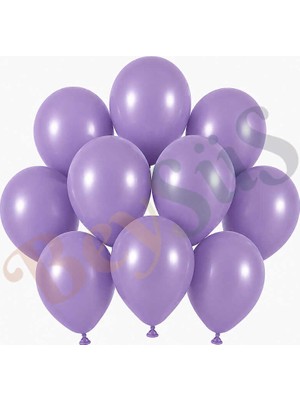 BeySüS Lavanta Renk Lateks Retro Balon (13 Cm) - 10 Adet