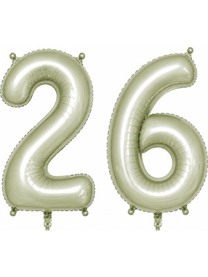 BeySüS 26 Rakam Folyo Balon Yeşil Rengi (76 Cm)