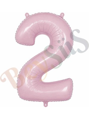 BeySüS 2 Rakam Folyo Balon Pembe Rengi (76 Cm)