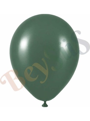 BeySüS Kış Yeşili Renk Lateks Retro Balon (60 Cm) - 1 Adet