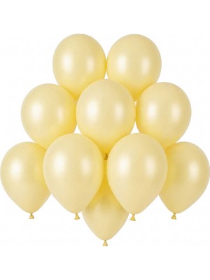 BeySüS Fil Dişi Renk Lateks Pastel Balon (13 cm) - 10 Adet