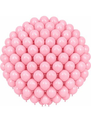 BeySüS Pembe Renk Lateks Makaron Balon (30 Cm) - 100 Adet