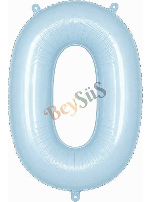 BeySüS 0 Rakam Folyo Balon Mavi Rengi (76 Cm)