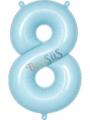 BeySüS 8 Rakam Folyo Balon Mavi Rengi (76 Cm)