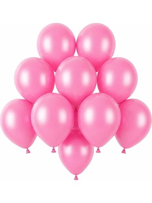 BeySüS Pembe Renk Lateks Pastel Balon (13 Cm) - 10 Adet