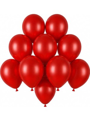 BeySüS Kırmızı Renk Lateks Pastel Balon (13 cm) - 10 Adet