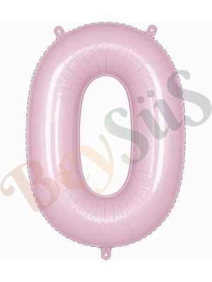 BeySüS 0 Rakam Folyo Balon Pembe Rengi (76 Cm)
