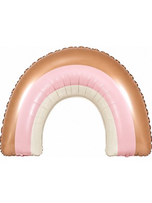 BeySüS Retro Pembe Gökkuşağı Folyo Balon