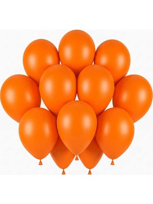 BeySüS Turuncu Renk Lateks Pastel Balon (30 cm) - 12 Adet